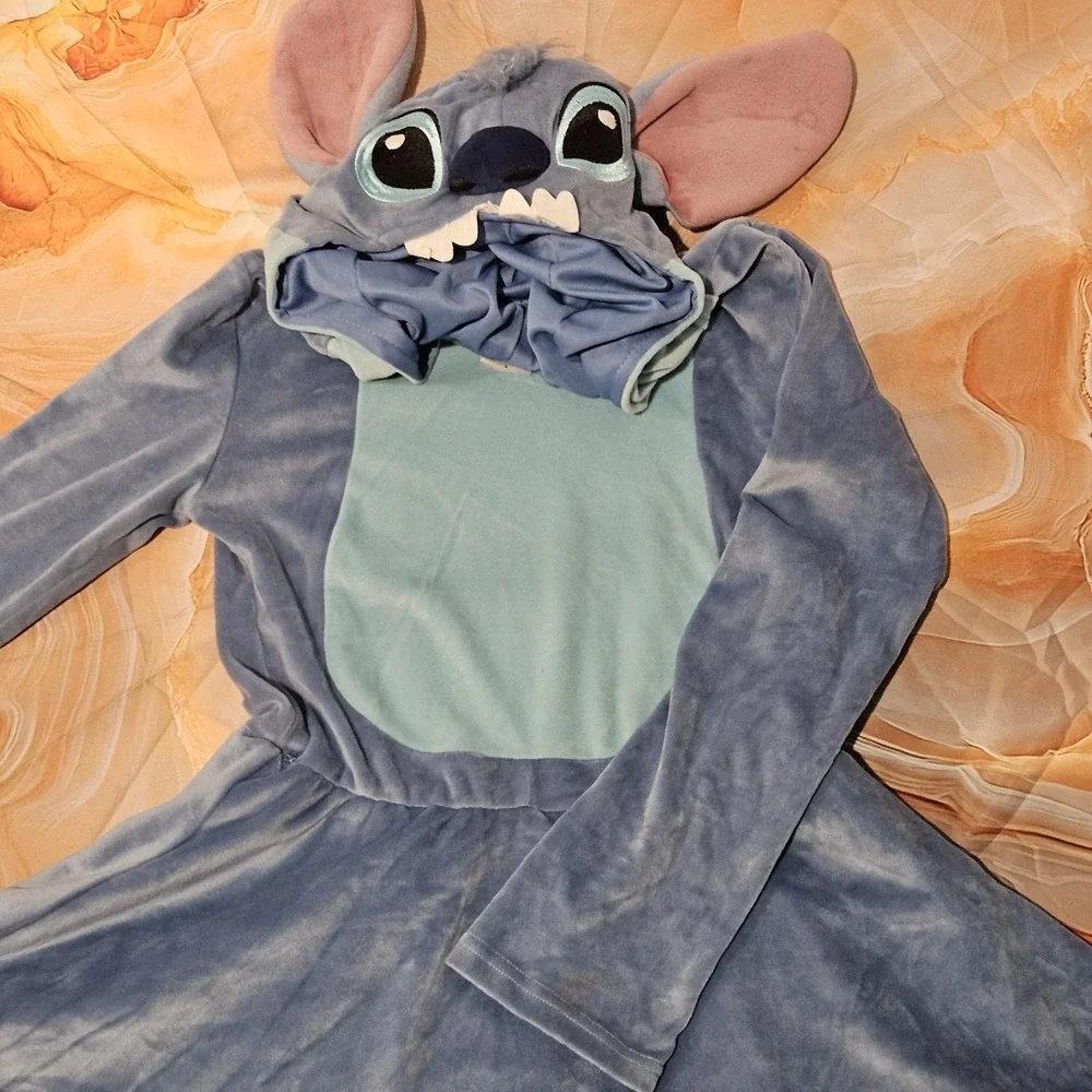 Disney Stitch Spirit Halloween Costume Girls 12-14 Hooded Dress Lilo & Stitch